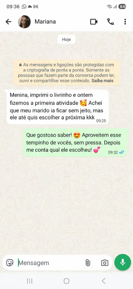 Depoimento de Mariana no WhatsApp